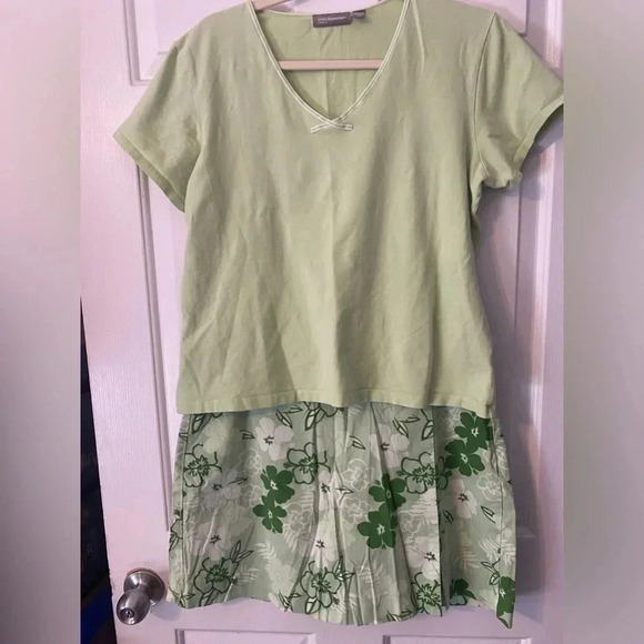 Sonoma Skort with Croft &‎ Barrel T Shirt Outfit Lime Green Size 14 - Picture 1 of 9